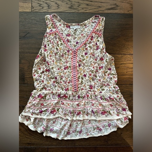 Patrons of Peace Floral Boho Tank- size small - Picture 1 of 4